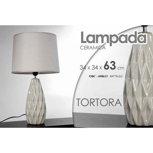 Taupe Tischlampe mit Keramiklicht cm 34 x 34 x 62,5 h