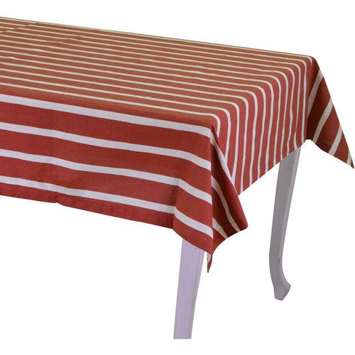 Bordeaux gestreifte Pop-Tischdecke cm140x240