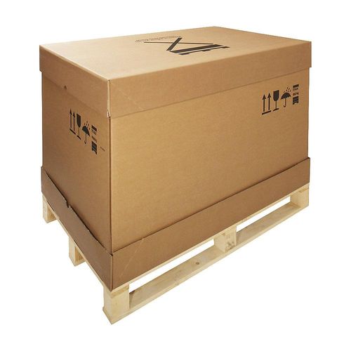 ratioform flow Exportbehälter, mit Palette, LxBxH 1210 x 810 x 920 mm