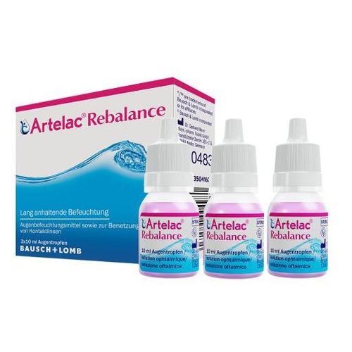 Artelac Rebalance Augentropfen für gereizte trockene Augen 3X10 ml