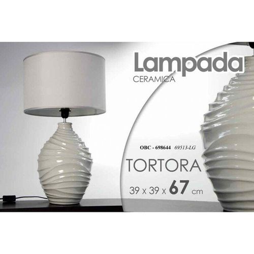 Taupe Tischlampe mit Keramiklicht cm 39 x 39 x 67 h