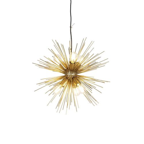 Art Deco hanglamp goud 6-lichts - Broom