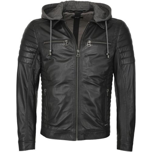 Lederjacke MAZE "Lederjacke" Gr. XXL, schwarz (black) Herren Jacken Lederjacken