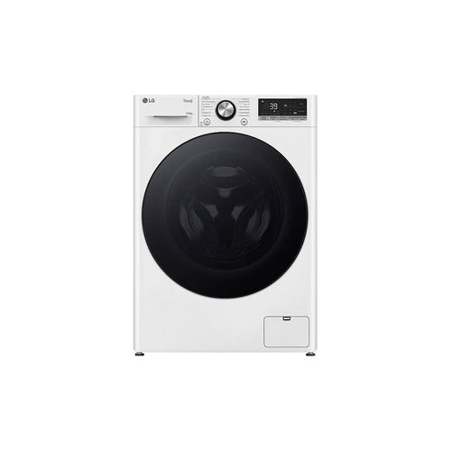 LG Waschtrockner mit 1.400 U./Min. EEK D/A 9 kg Waschen 6 kg Trocknen Weiß mit schwarzem Bullaugenring W4WR7096Y