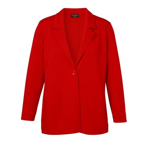 Blazer in Sweatqualität, mit 1-Knopf-Verschluss, rot, Gr.46