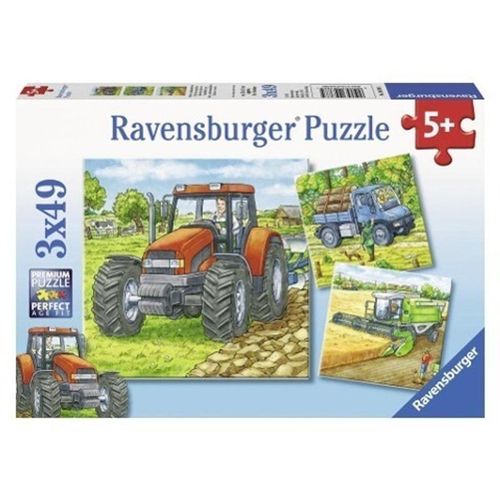 Ravensburger Puzzle "Große Landmaschinen", 3 x 49 Teile