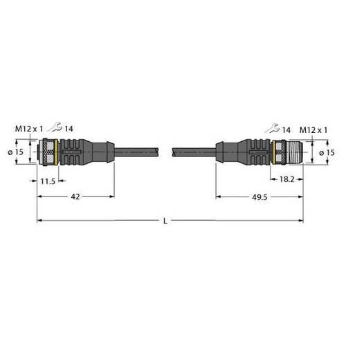 Turck 6625353 Sensor-/Aktor-Steckverbinder, konfektioniert 1 m Polzahl: 12 1 St.