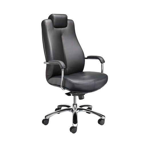 Bürostuhl 24h SONATA, mit Kopfstütze, Kopfstütze fest, Leder