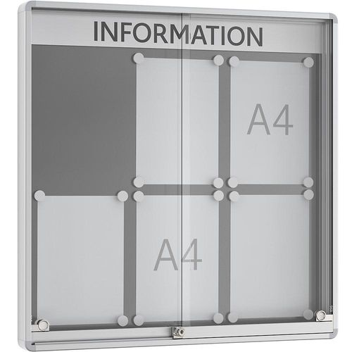 Schiebetür-Schaukasten, Außentiefe 60 mm, B1 - kaiserkraft