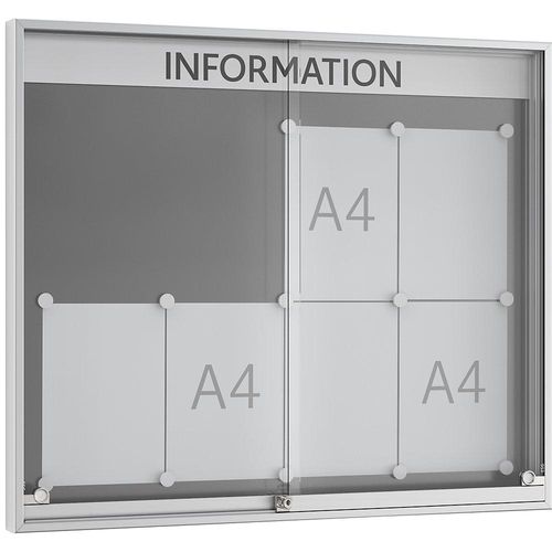 Schiebetür-Schaukasten, Außentiefe 60 mm, B1 - kaiserkraft