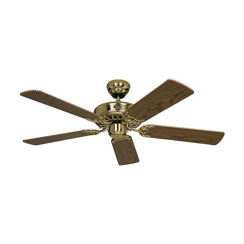 Deckenventilator CLASSIC ROYAL, Rotorblatt-Ø 1030 mm, Eiche antik / Messing poliert