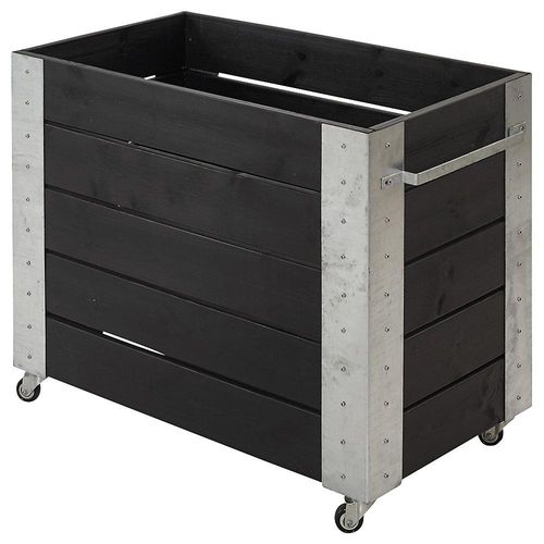 Pflanzkasten mit Rollen, HxBxT 700 x 870 x 500 mm, schwarz kaiserkraft
