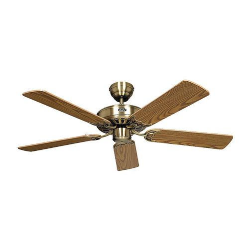 Deckenventilator CLASSIC ROYAL, Rotorblatt-Ø 1320 mm, Eiche antik / Messing antik