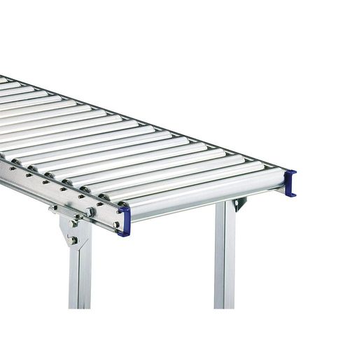 Gura Leicht-Rollenbahn, Stahlrahmen mit Stahlrollen verzinkt, Bahnbreite 500 mm, Achsabstand 75 mm, Länge 1,5 m