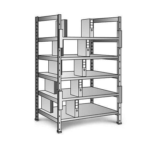 Ordner- und Archiv-Steckregal, verzinkt - kaiserkraft