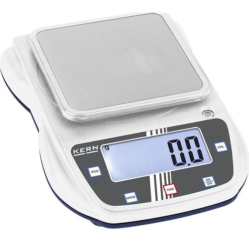 KERN Präzisionswaage, vielfältig einsetzbar, Wägebereich bis 3000 g, Ablesbarkeit 1 g, Wägeplatte 120 x 120 mm