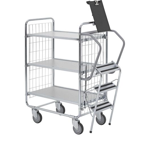 HelgeNyberg Leiterwagen SERIE 100, 3 Etagen, LxBxH 1270 x 460 x 1120 mm, ab 5 Stk Image