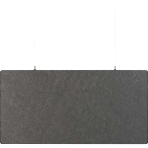 eurokraft basic Akustik-Deckenplatte, PET-Filz, HxB 600 x 1200 mm, rechteckige Form, dunkelgrau