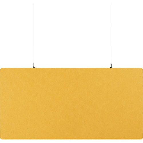 eurokraft basic Akustik-Deckenplatte, PET-Filz, HxB 600 x 1200 mm, rechteckige Form, gelb