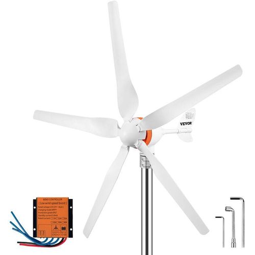 Vevor - Windturbinengenerator 500W Windgenerator, 12V Elektrisch mppt Controller, 13m/s Windkraftanlage mit 5 Blatt Laderegler Windkraftgenerator