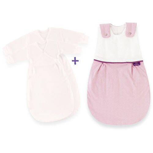 Babyschlafsack TRÄUMELAND "3 tlg Set LIEMBICH, Design Punkte" Gr. L: 98 cm, 68/74, rosa Baby Schlafsäcke Babyschlafsäcke