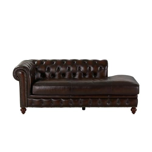 uno Recamiere Chesterfield ¦ braun ¦ Maße (cm): B: 203 H: 79 T: 100