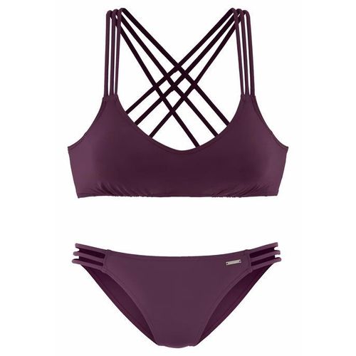 BRUNO BANANI Set: Bustier-Bikini rot Gr. 32 Cup A/B. Ohne Bügel