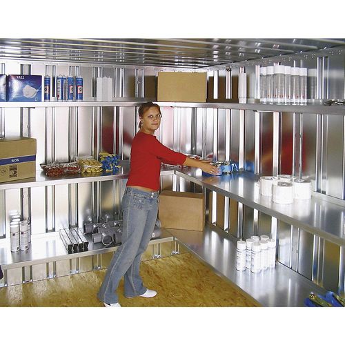 Lagerregal, 3 Stahlböden, verzinkt, Breite 2000 mm kaiserkraft