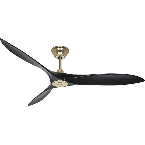 Deckenventilator ECO AIRSCREW, Rotorblatt-Ø 1520 mm, mattschwarz / Messing