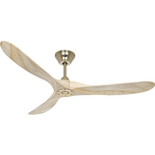 Deckenventilator ECO GENUINO, Rotorblatt-Ø 1520 mm, natur / Messing