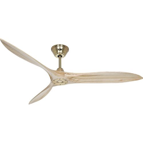 Deckenventilator ECO AIRSCREW, Rotorblatt-Ø 1520 mm, natur / Messing