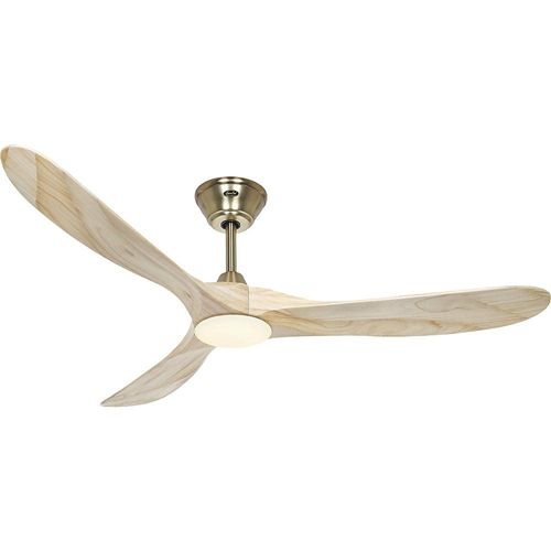 Deckenventilator ECO GENUINO-L, Rotorblatt-Ø 1520 mm, natur / Messing