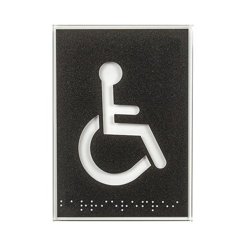 Türschild Piktogramm WC, Braille - kaiserkraft