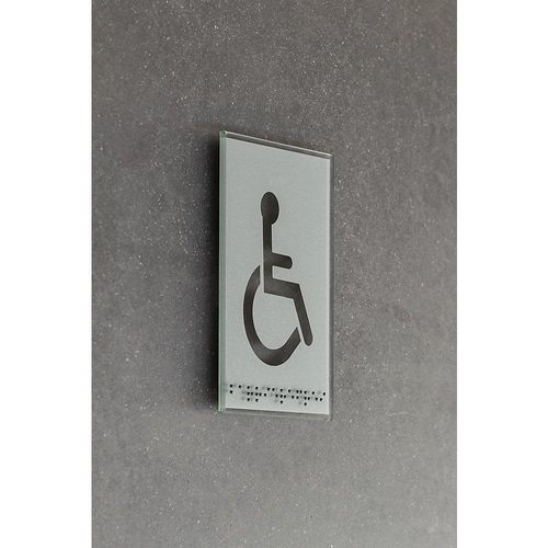 Türschild Piktogramm WC, Braille - kaiserkraft