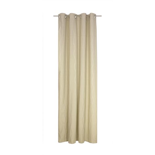 Vorhang WIRTH "Sepino" Gardinen Gr. 255 cm, Ösen, 132 cm, beige Ösen