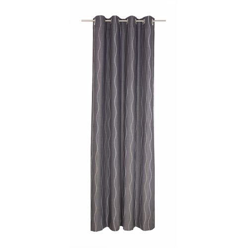 Vorhang WIRTH "Sepino" Gardinen Gr. 180 cm, Ösen, 132 cm, grau Ösen