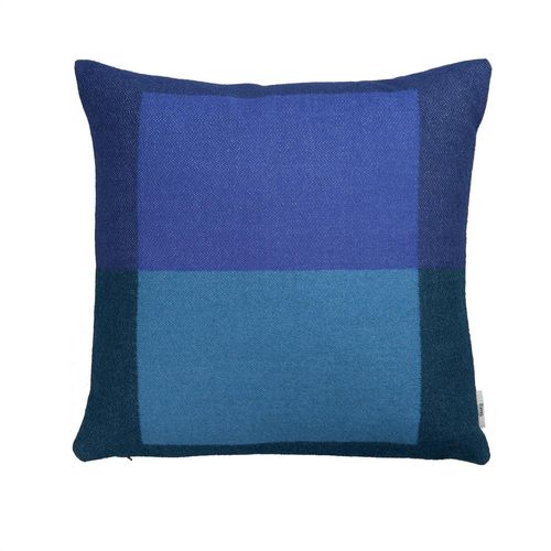 Røros Tweed - Syndin Kissen, 50 x 50 cm, blau \"well\"""