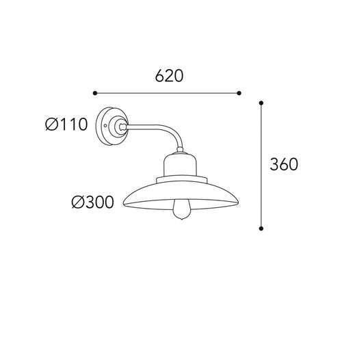 Wandlampe Patio 1693 messing antik