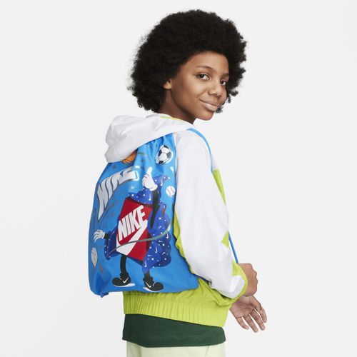 Nike Tas met trekkoord voor kids (12 liter) - Blauw