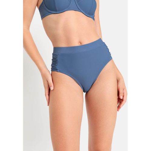 LSCN BY LASCANA Highwaist-Bikini-Hose 'Gina' rauchblau Gr. 38. Nachhaltig.