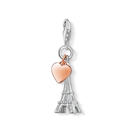Charm-Anhänger Eiffelturm mit Herz