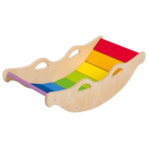 Playtive Holz Balancewippe, in Regenbogenfarben