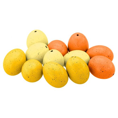 Echte Ostereier, gelb, 6 cm, 12 Stück
