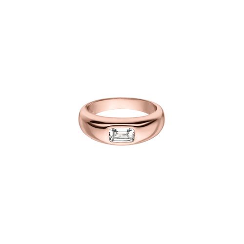 Emerald Dome Ring Rose Gold