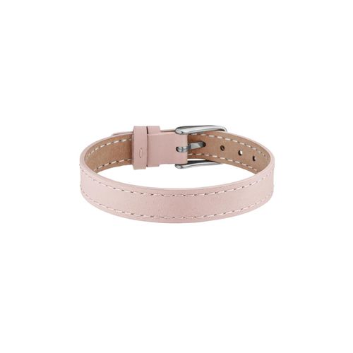 Pink Leather Strap Silver