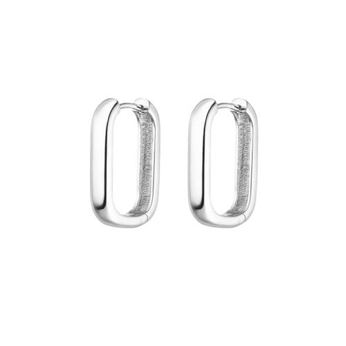 Rectangle Hoops Silver