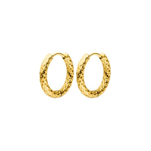 Delicate Structured Hoops 14K Gold Plated