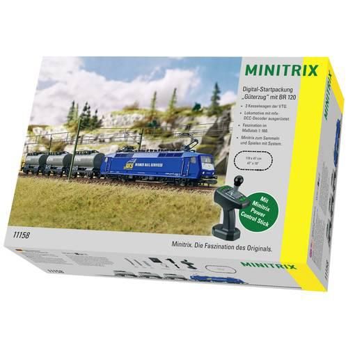 MiniTrix 11158 N Digital-Startpackung Güterzug mit Baureihe 120 der WRS