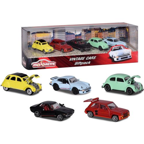 majORETTE Spielzeug-Auto Vintage, (Set, 5-tlg), bunt