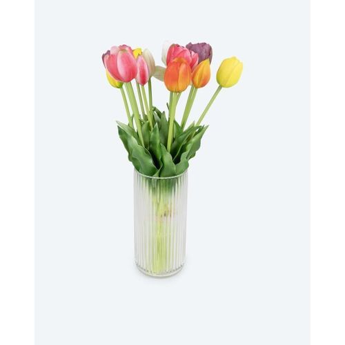 Real-Touch-Tulpen in Glasvase